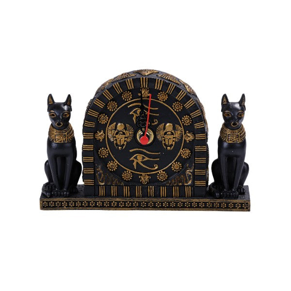 Bastet Statue W/Clock