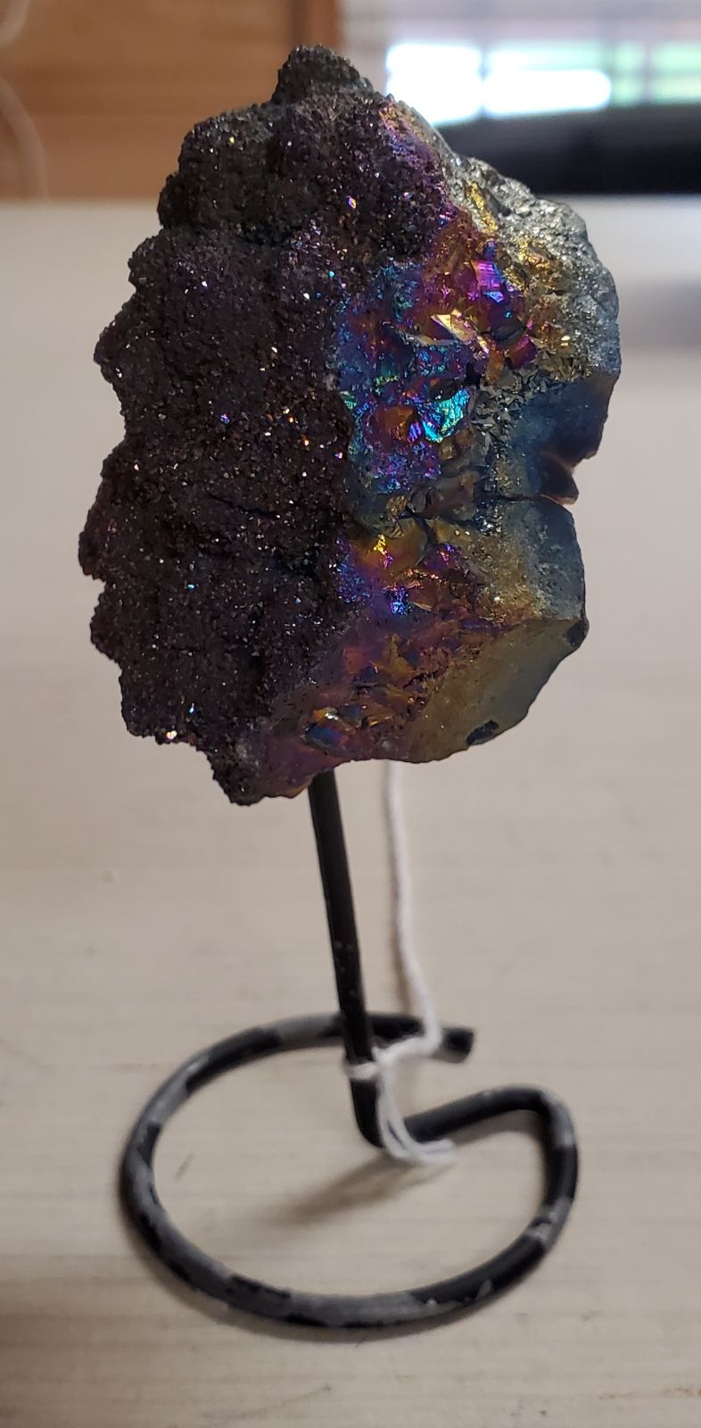 MINI TITANIUM AMETHYST DRUZY W/ METAL BASE (2.0" - 3.0") AVG