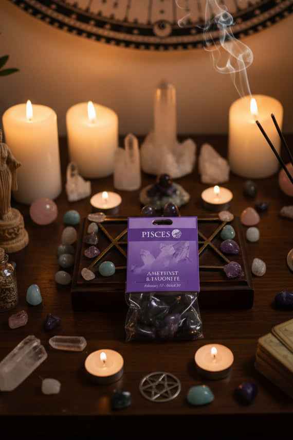 Pisces Stone Set for Enhanced Intuition and Spiritual Growth