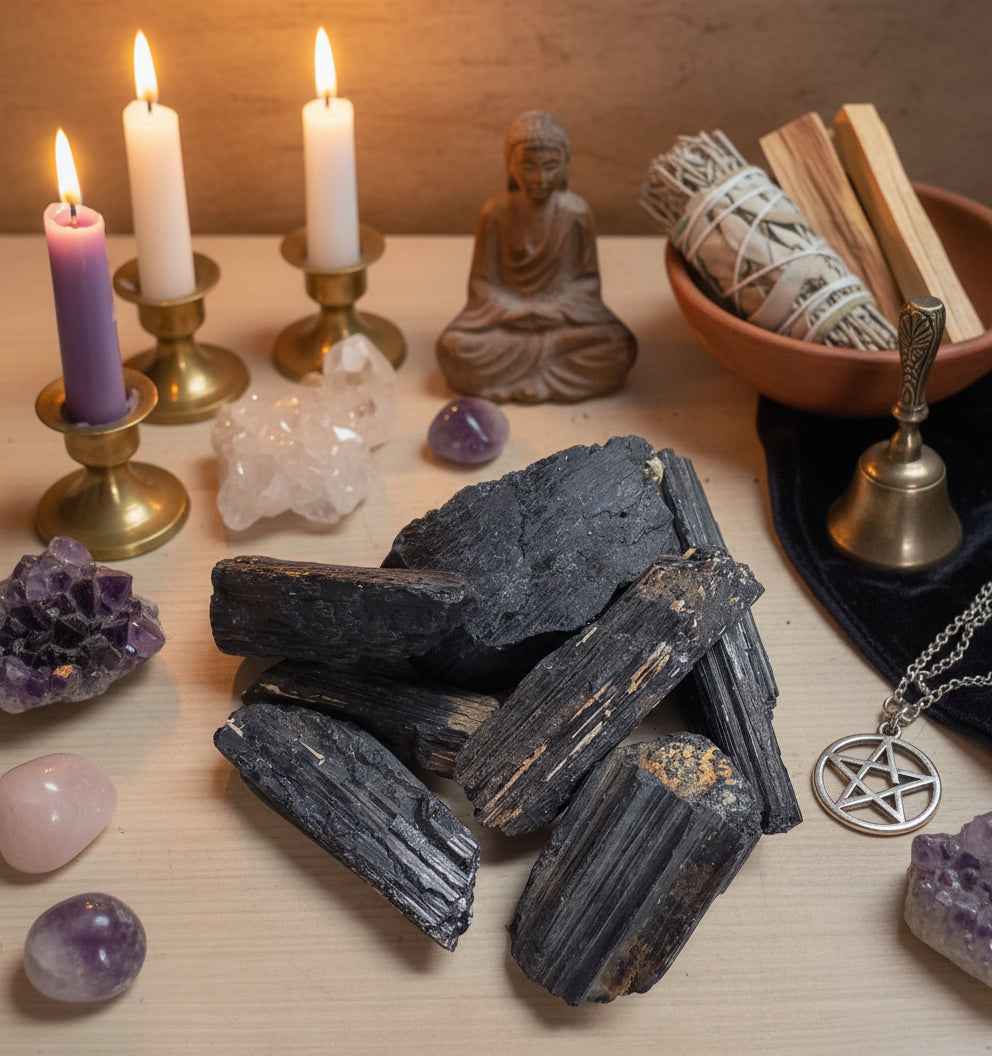 Black Tourmaline Rough Rock 1 Pound for Protection and Healing