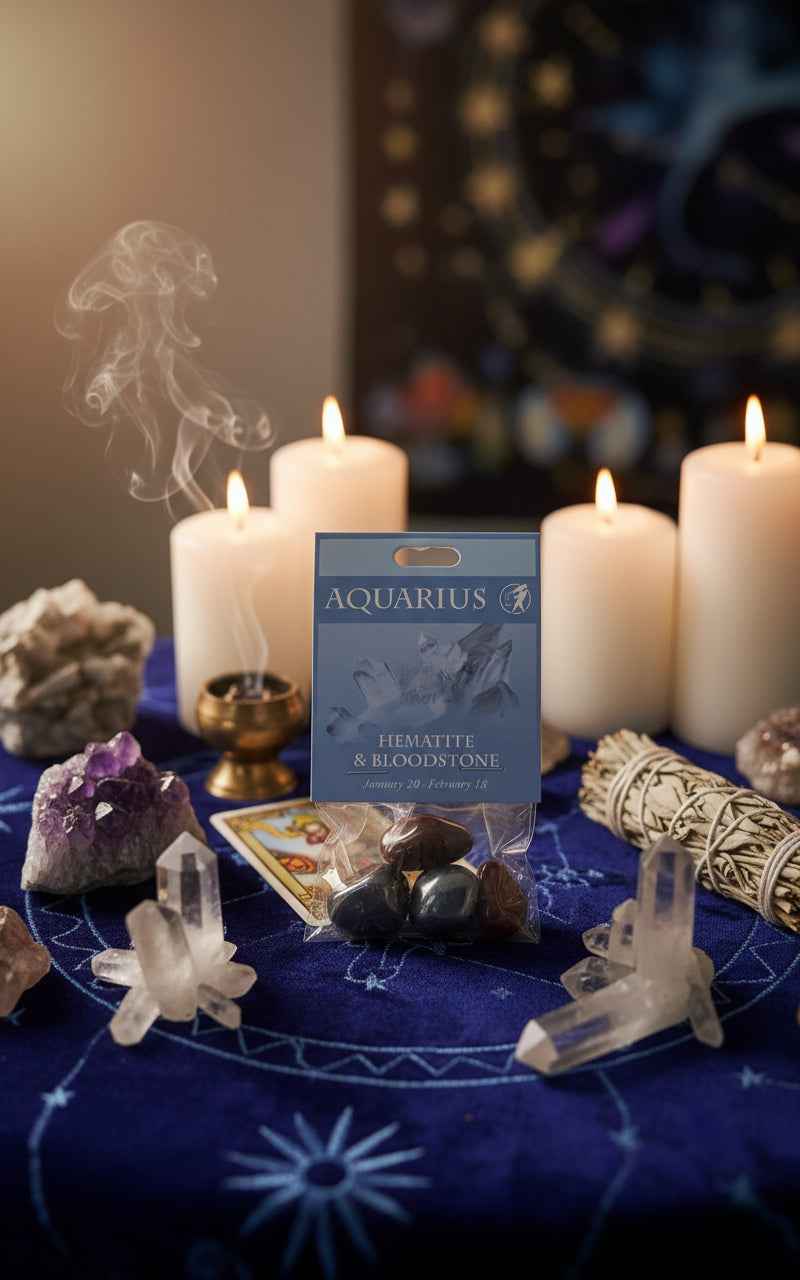 Aquarius Stone Set for Enhanced Intuition and Balance