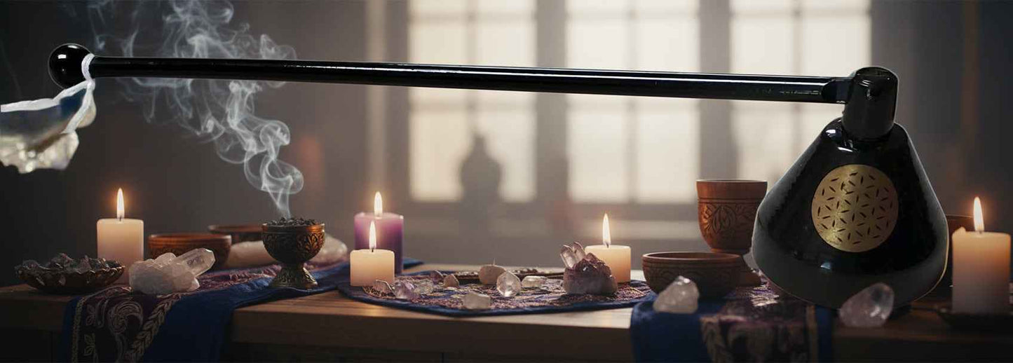 Flower Of Life Candle Snuffer for Elegant Wick Extinguishing