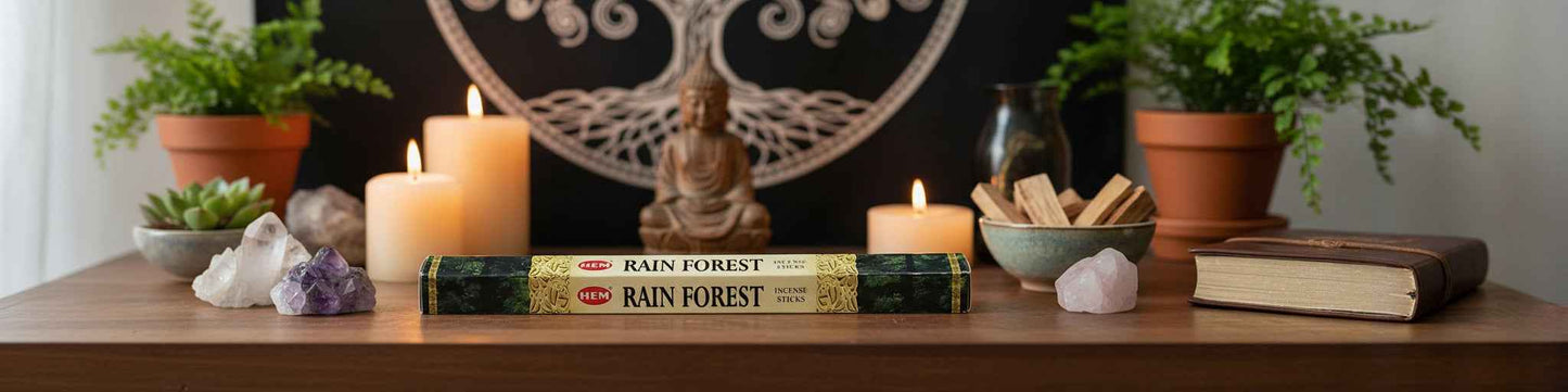 Hem Hexagon Rain Forest Incense Sticks for Aromatherapy and Relaxation