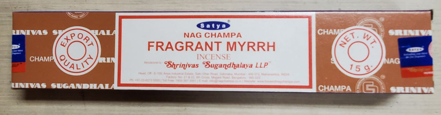 Satya Fragrant Myrrh Incense Sticks