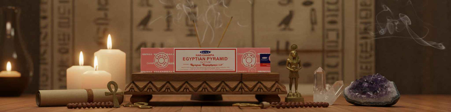 Satya Egyptian Pyramid Incense Sticks - Enchanting Fragrance for Relaxation