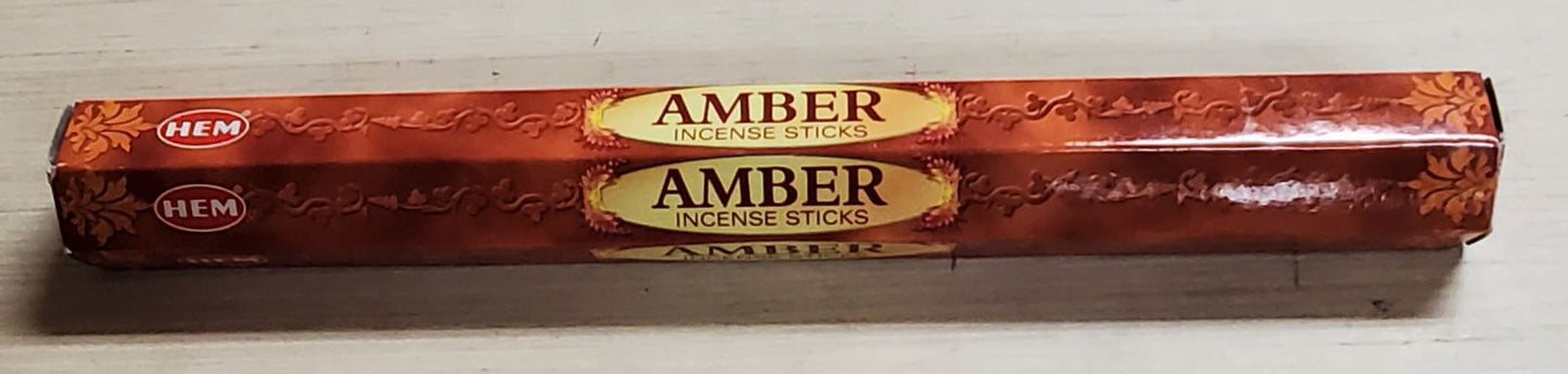Hem Hexagon Amber Incense Sticks