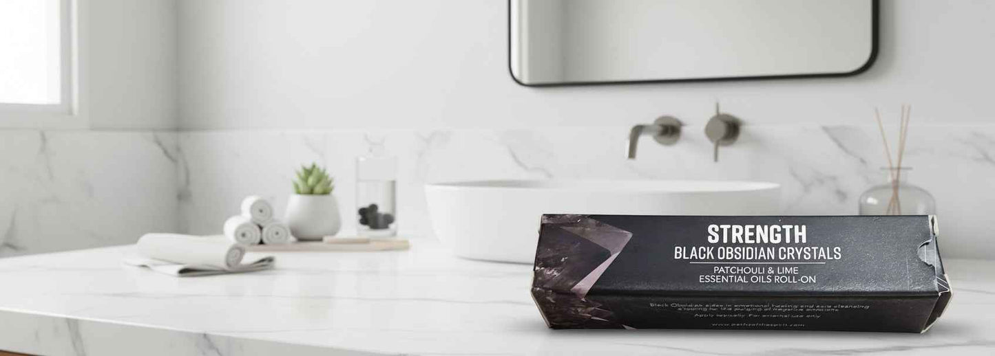 Strength Energy Stone Roll On Body Oil for Vitality and Balance