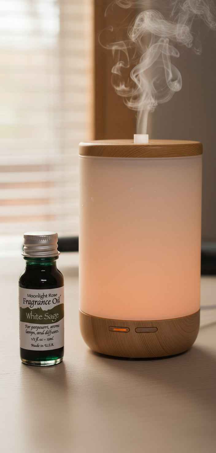 Moonlight Rose White Sage Aroma Oil - Invigorate Your Senses with Natural Fragrance