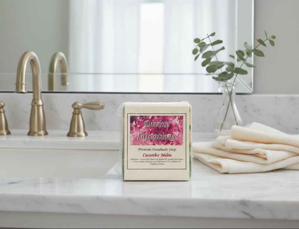 Cucumber Melon Bar Soap for Refreshing Hydration and Gentle Cleansing