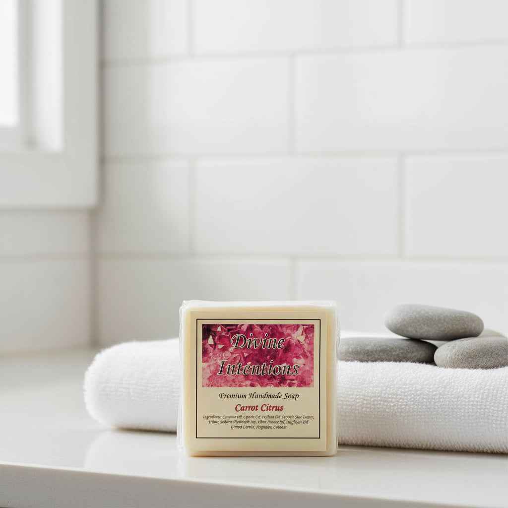 Carrot Citrus Bar Soap - Nourishing Cleanse and Refreshing Citrus Aroma