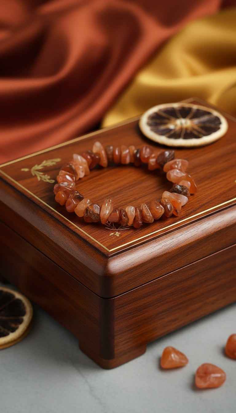 Carnelian Energy Stone Bracelet For Courage