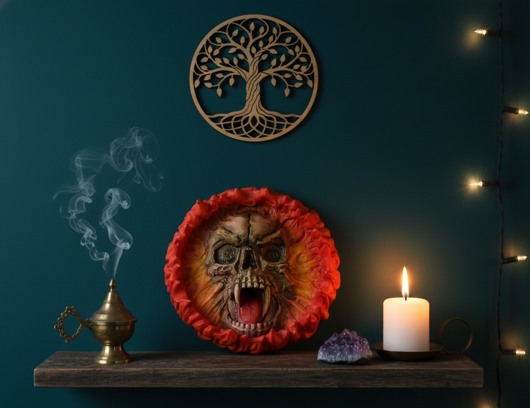 Fire Skull Ashtray - Unique and Stylish Smoking Accessory