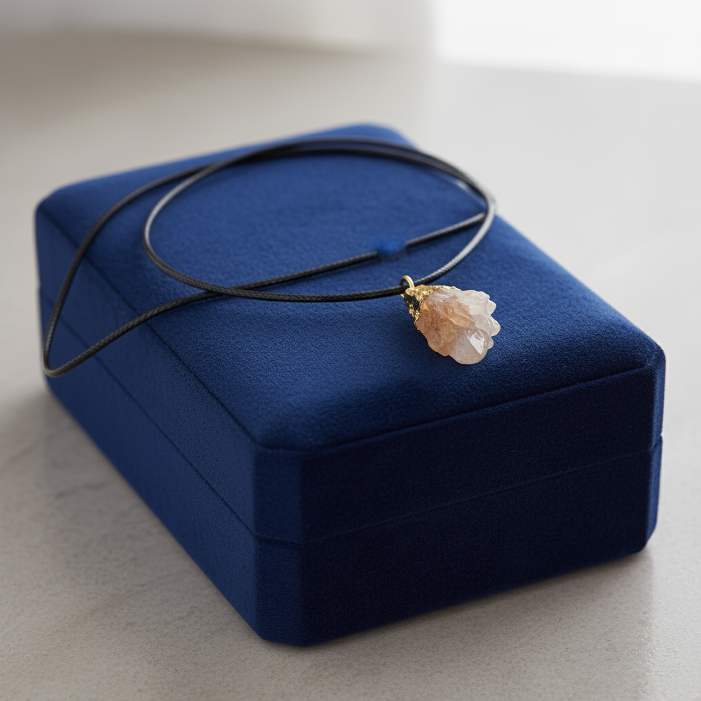 Gold Electroplated Citrine Point Pendant Necklace - Divine Intentions