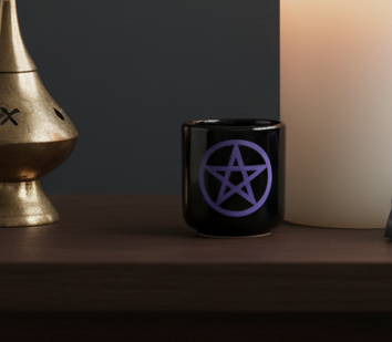 Pentacle Mini Chime Candle Holder for Magical Rituals and Home Decor