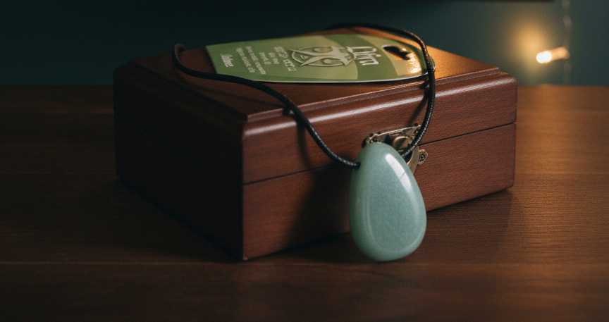 Libra Green Aventurine Gemstone Necklace for Balance and Harmony