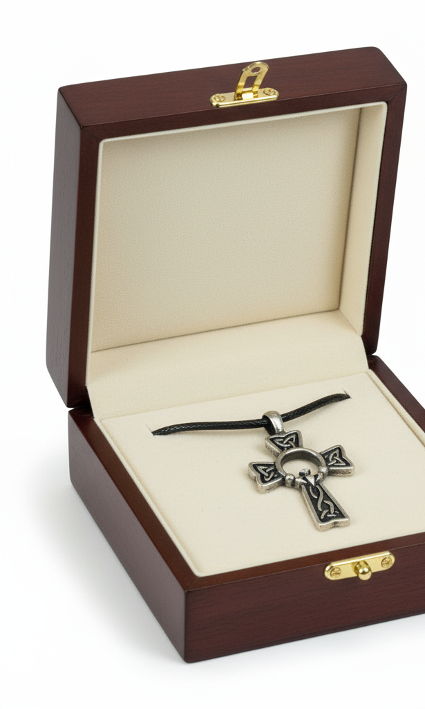 Celtic Visions Claddagh Cross Carded Pendant - A Stunning Celtic Visions Claddagh Pendant