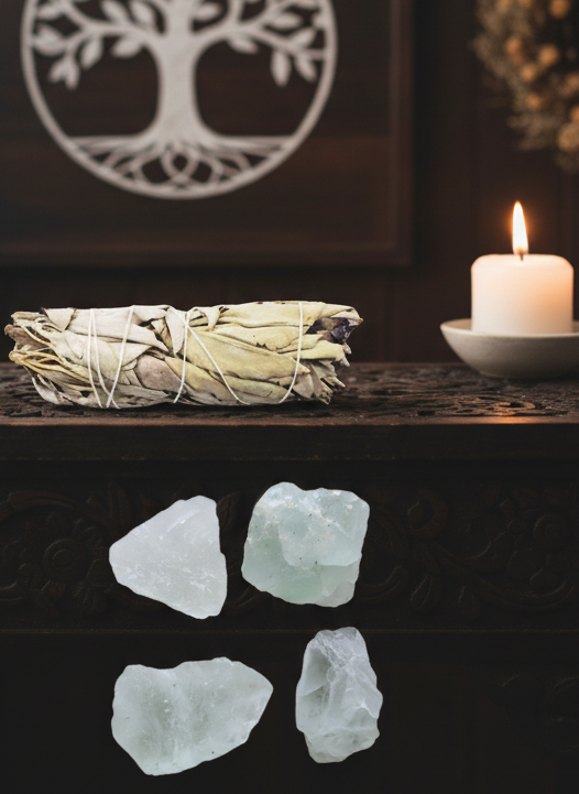 Green Fluorite Rough Stone - Divine Intentions