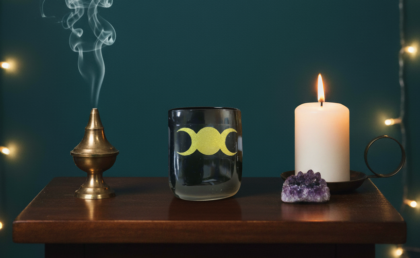Triple Moon Mini Chime Candle Holder