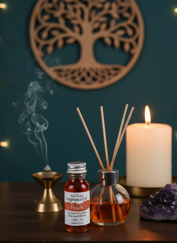 Moonlight Rose Peach Fragrance Oil for Exquisite Home Scents