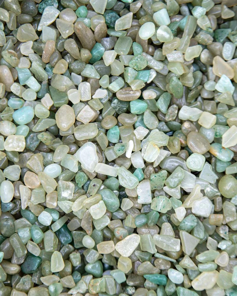 Green Aventurine Tumbled Chips from India - 3 Ounces