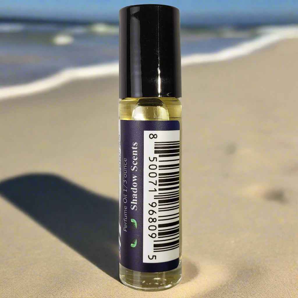 Shadow Scents Ocean Roll-On Perfume Body Oil Fresh & Light Aquatic Unisex Fragrance, Coastal Scent