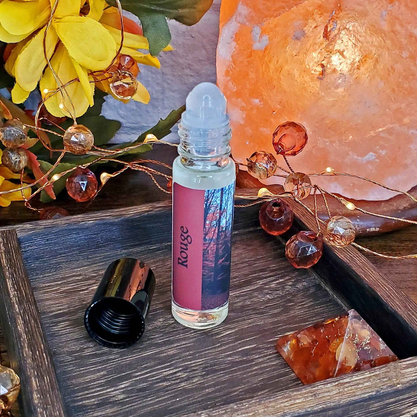 Shadow Scents Rouge Roll-On Perfume Body Oil – A Luxurious Woods, Spices & Floral Fragrance Oil - A Long-lasting Woodsy Unisex Scent