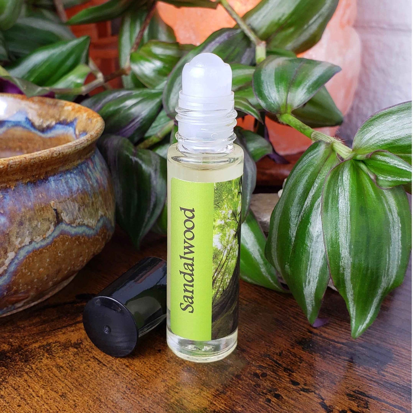 Shadow Scents Sandalwood Roll-On Perfume Body Oil – A Classic Soft & Warm Woodsy Fragrance, Unisex Body Oil