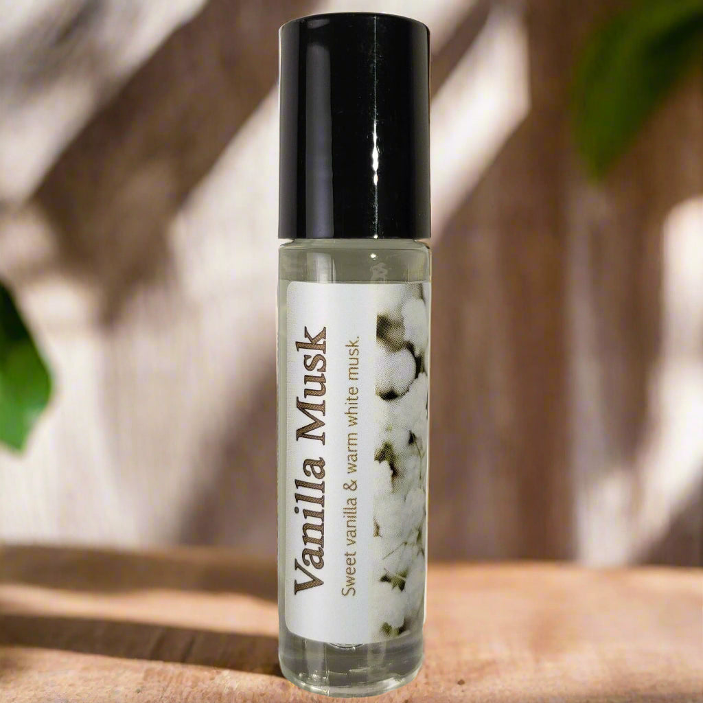 Shadow Scents Vanilla Musk Roll-On Perfume Body Oil – Sweet Vanilla & Warm White Musk Fragrance Oil