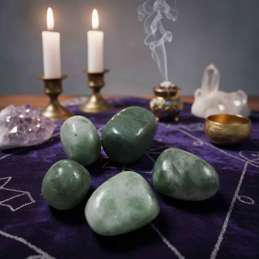 Green Jade 20-30 MM Tumbled Stones Helps Promote Physical Healing