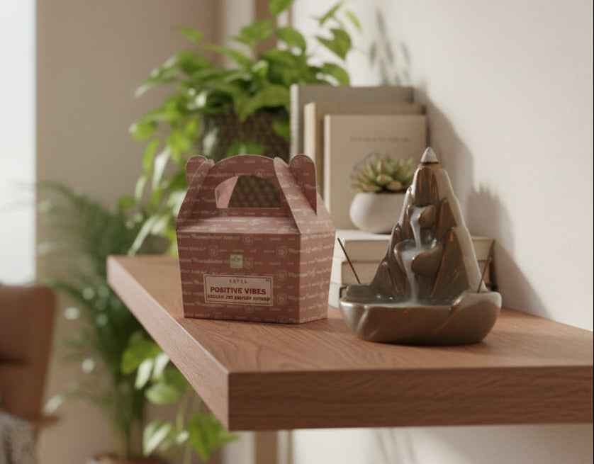 Satya Positive Vibes Backflow Incense Cones for Serene Ambiance