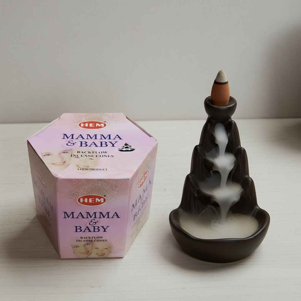 Hem Mamma & Baby Back Flow Incense Cones