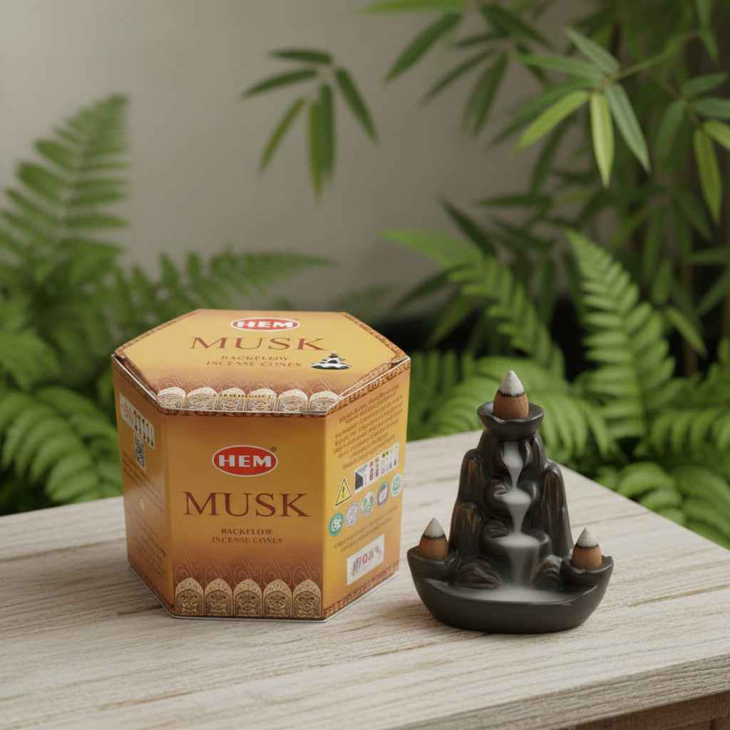 Hem Musk Backflow Incense Cones