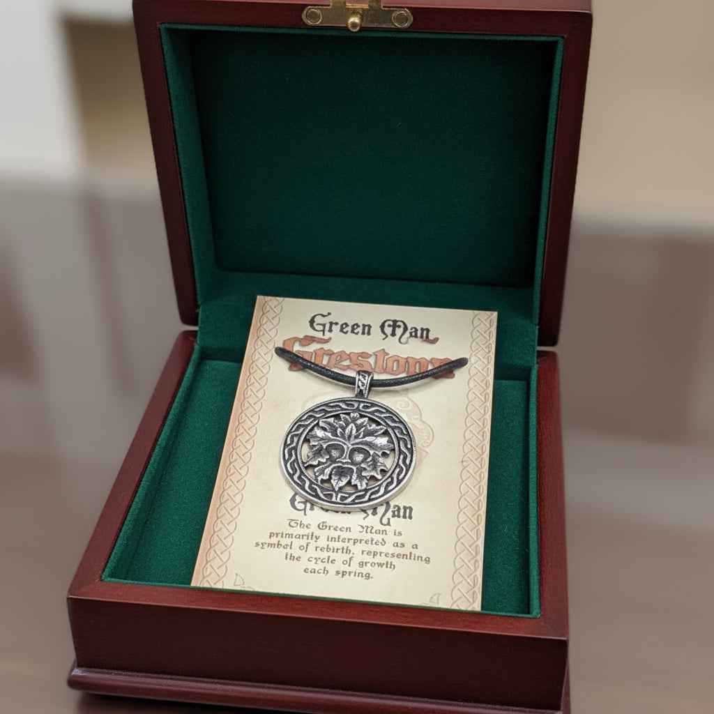 Celtic Visions Green Man Necklace - A Mystical Statement Piece