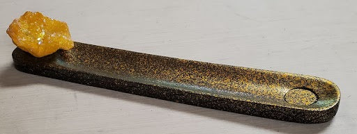 Orange Crystal Incense Burner