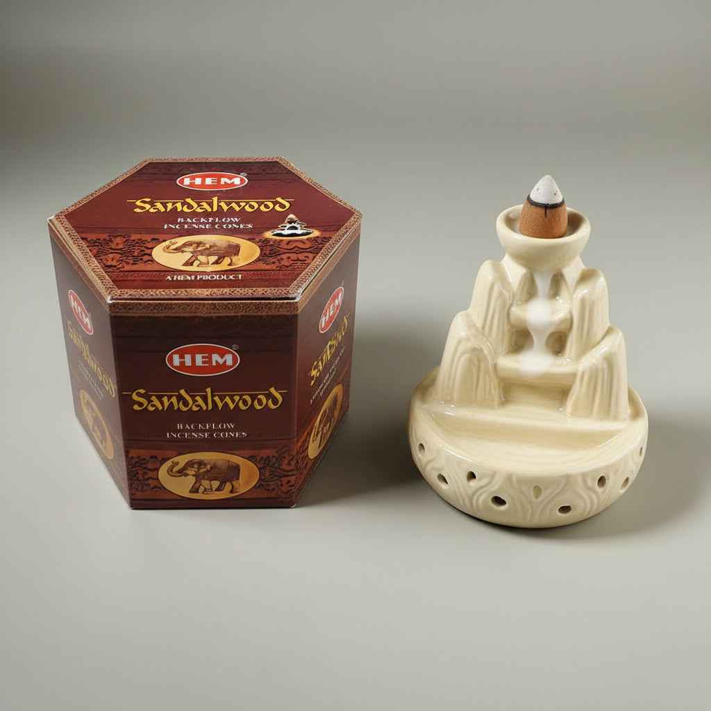 Hem Sandalwood Back Flow Incense Cones
