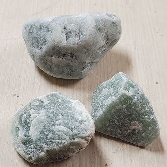 Rounded Light Green Aventurine Rough Stones