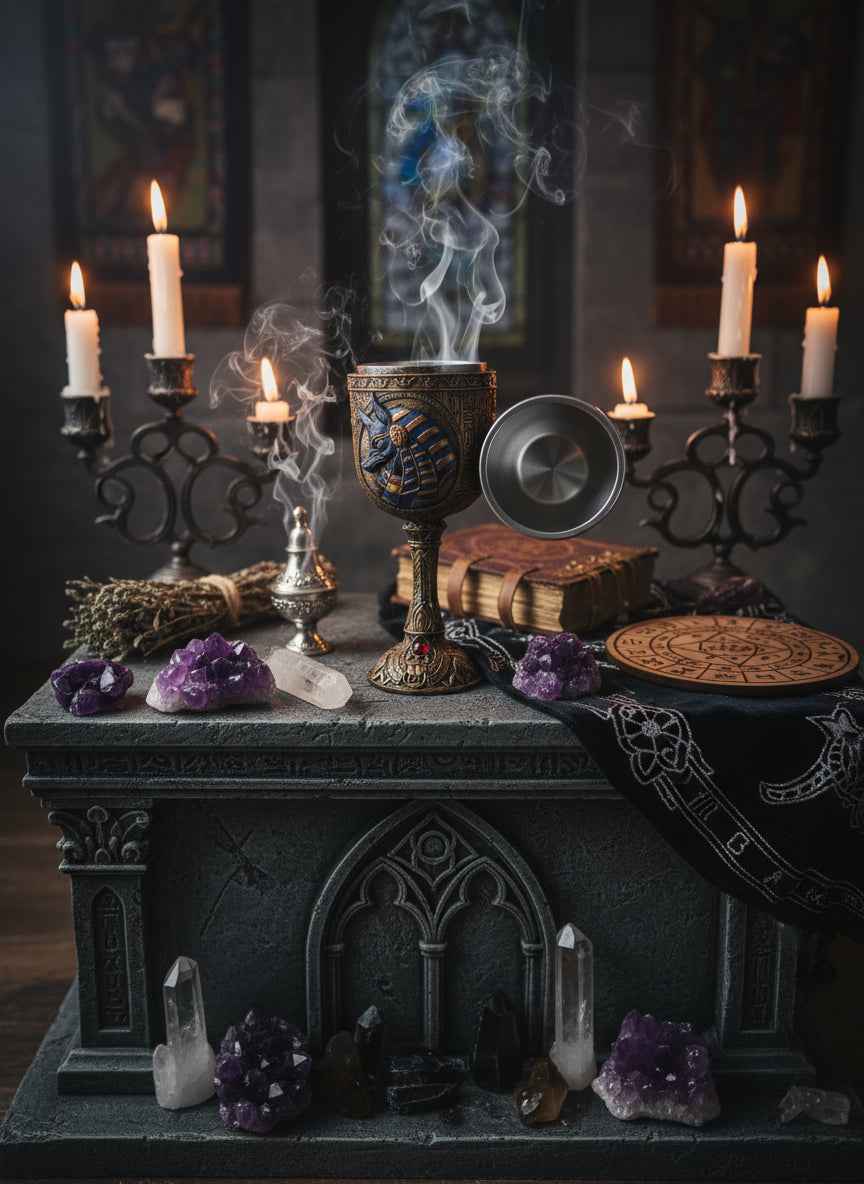 Anubis Goblet - Unique Egyptian-Inspired Drinking Vessel for Collectors