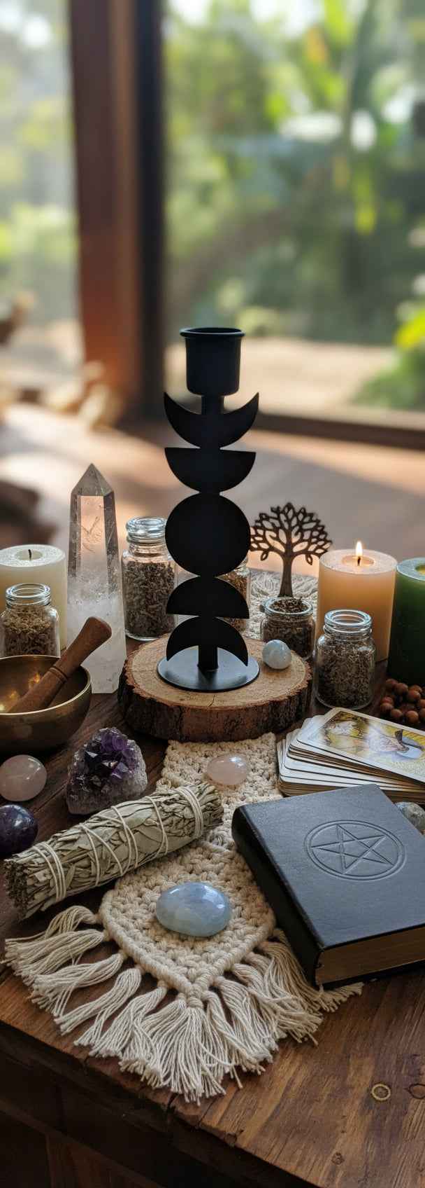 Phases Of The Moon Candle Holder for a Mystical Home Decor