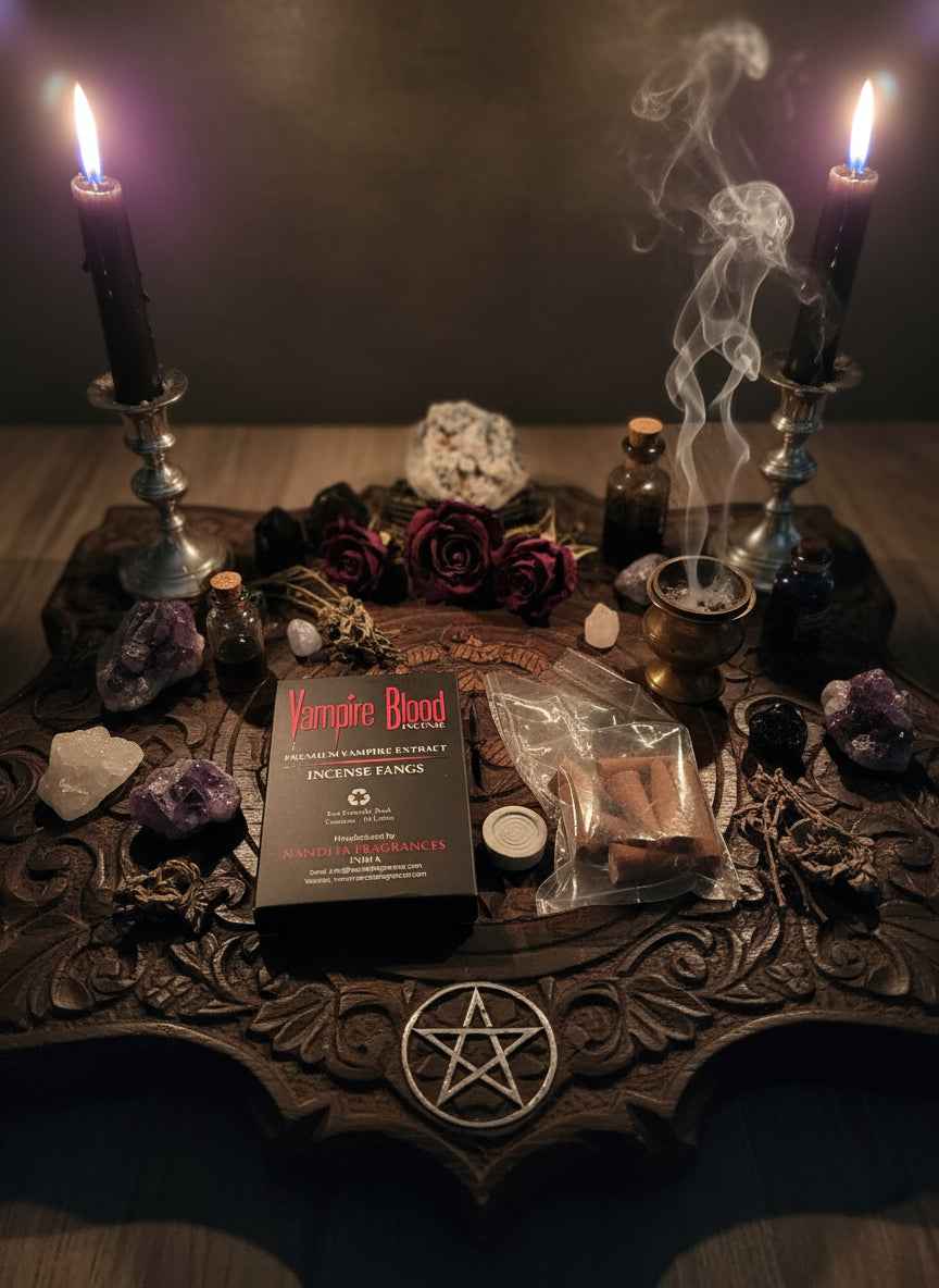 Vampire Blood Incense Cones & Burner for a Hauntingly Invigorating Experience