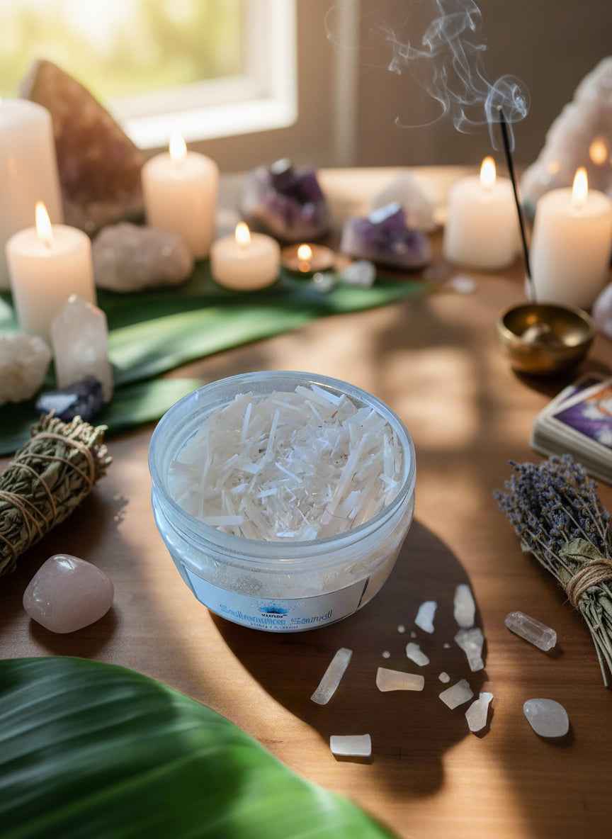 Selenite Sand/Fine Chips - Approx. 150gm for Healing and Decor