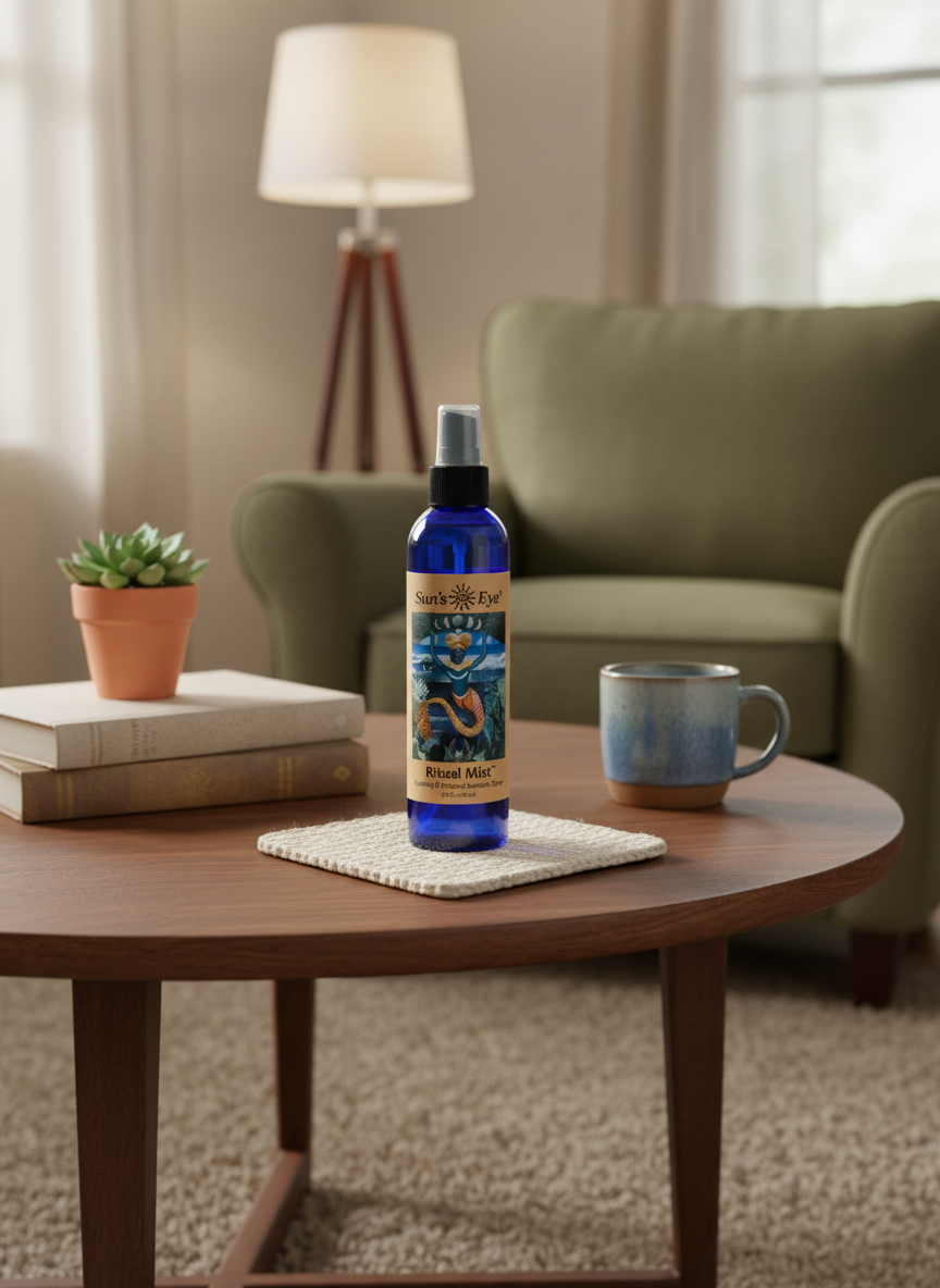 Sun's Eye Ritual Mist Spray for Spiritual Cleansing and Energy Balance
