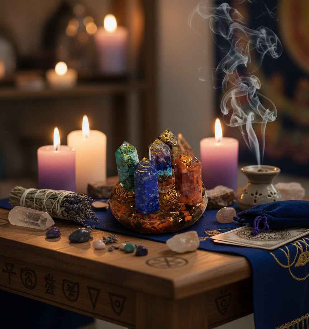 Crystal & Healing Reiki Stones Set of 6 PCS for Wellness and Energy Healing