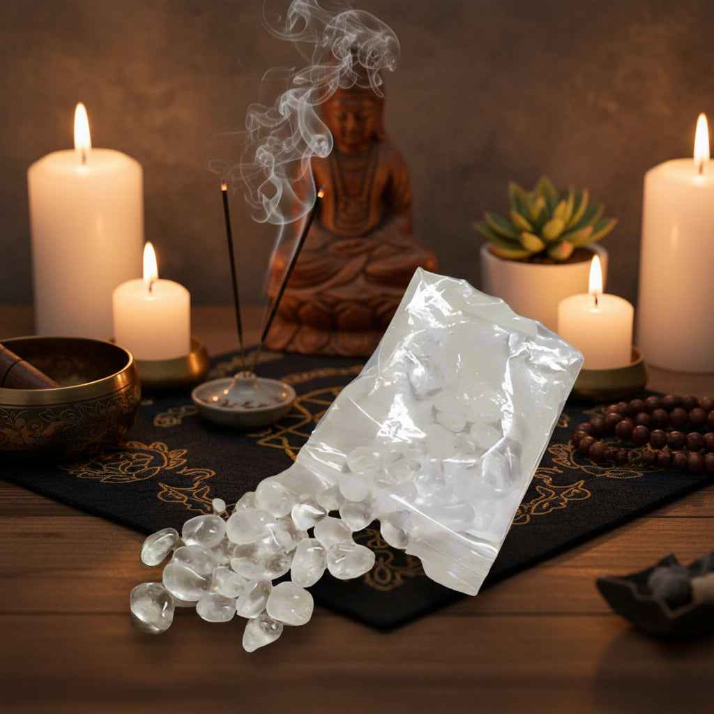 Clear Quartz Small Tumbled Gemstones 3 OZ