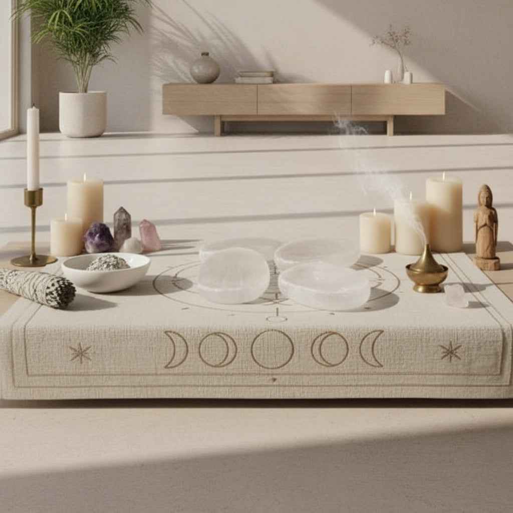 Selenite Worry Stone for Calming and Stress Relief