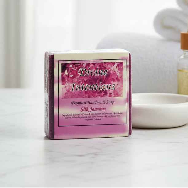 Silk Jasmine Bar Soap - Luxuriously Fragrant, Moisturizing Cleanser