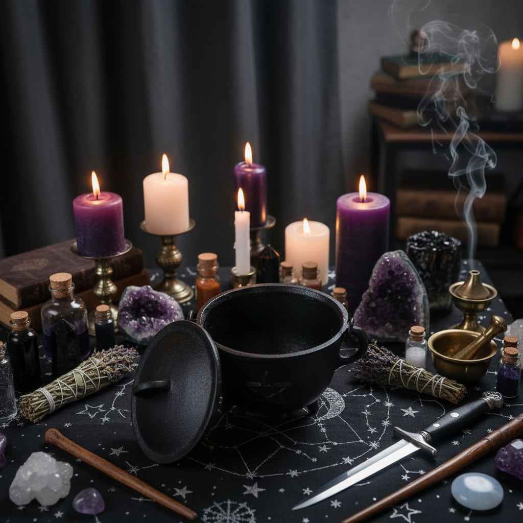 4.5" Cast Iron Cauldron for Rituals, Spells, and Unique Home Decor