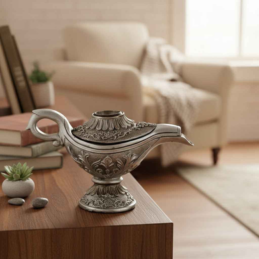 Magic Lamp Backflow Incense Cone Burner for Enchanting Aromatherapy