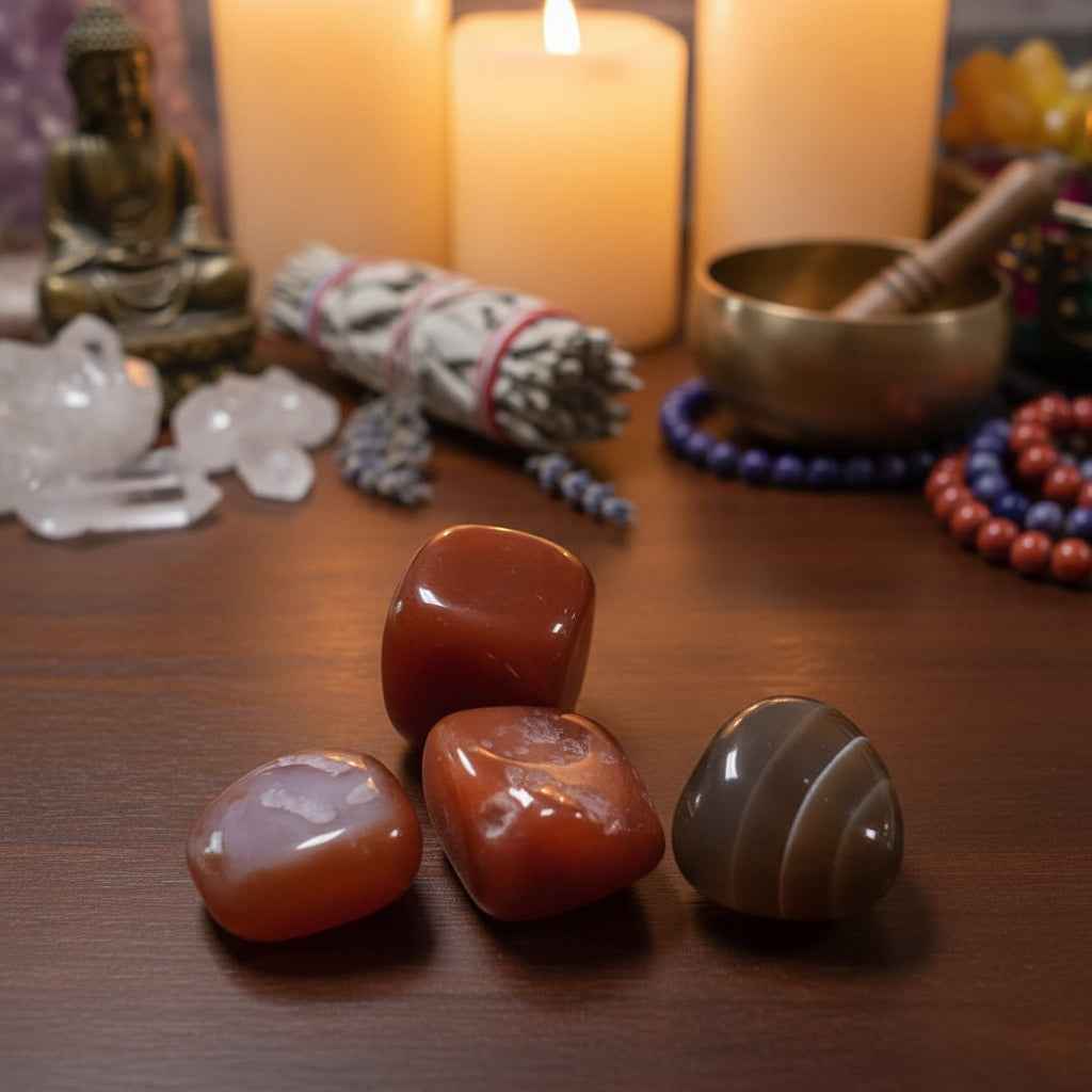 Carnelian Tumbled Stones for Healing and Energy Boosting