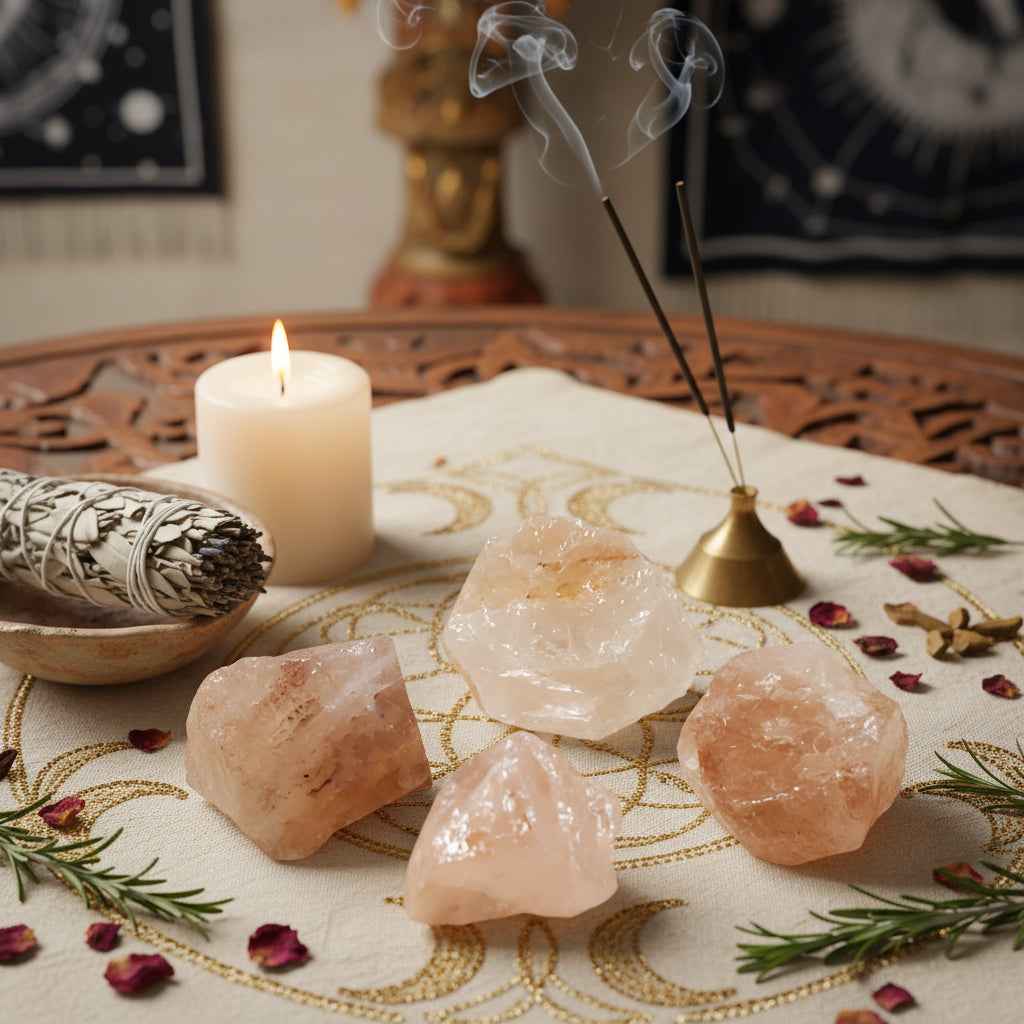 Fire Quartz Rough Stones for Healing and Meditation