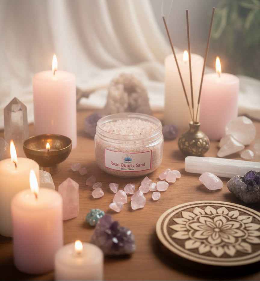 Rose Quartz Sand/Fine Chips 200g for Crafting and Decor